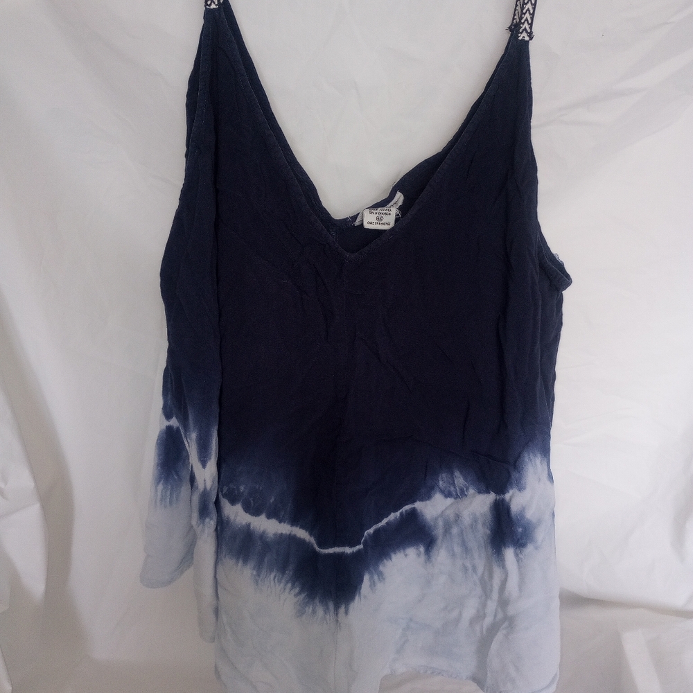 Women's Navy Blue Tie-Dye Tank Top